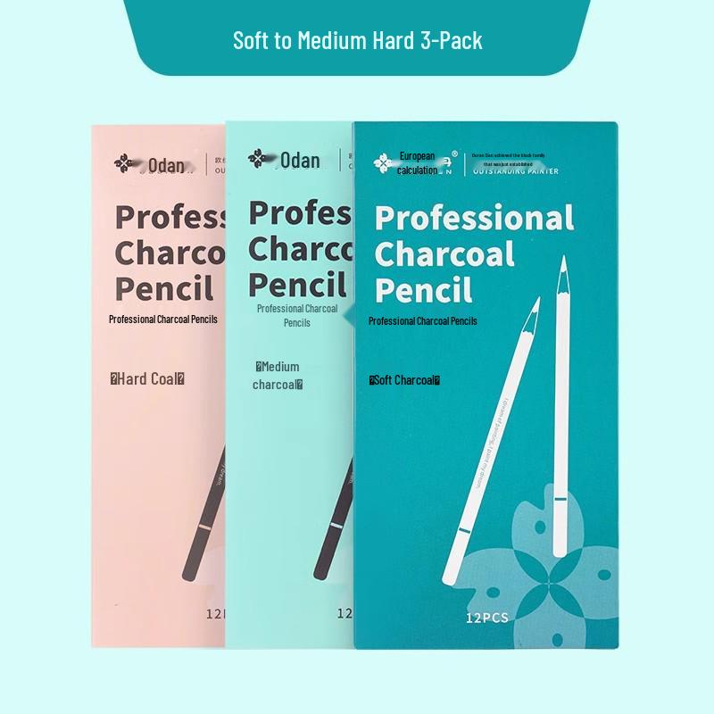 14b Matte Charcoal Sketching Pencils Set for Students & Professionals
