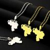 Stainless Steel Venezuela Map Pendant Necklace Venezuelan Jewelry With Chain