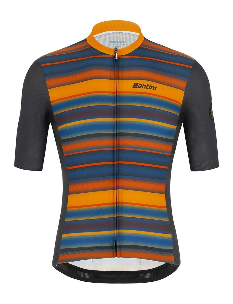 Santini Terranova Gravel Cycling Jersey, Men's, Orange/Blue
