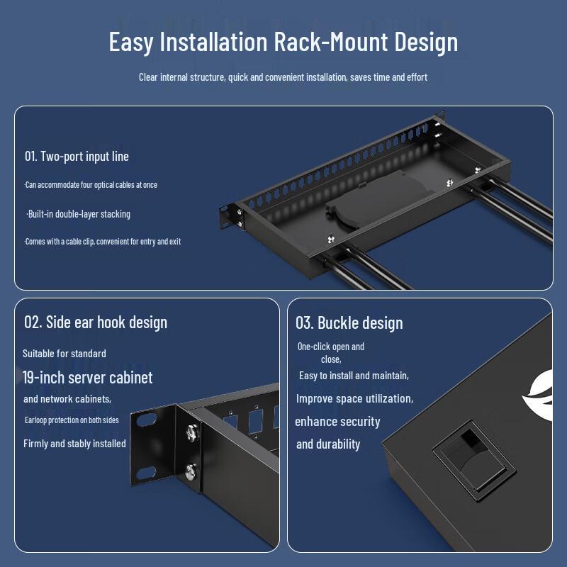 netLINK Rack-Mounted 24-Port SC Multimode Fiber Optic Distribution Frame