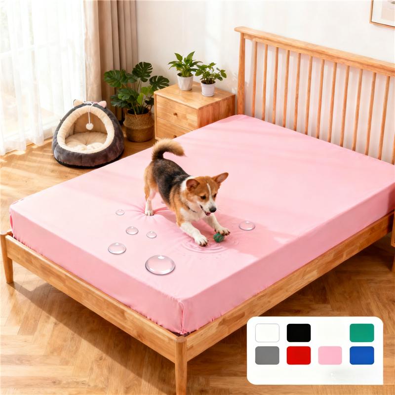 Fashion Waterproof Mattress Cover Quilted Fitted Sheet 140*200 160*200 Mattress Protector Solid Color Bed Cover