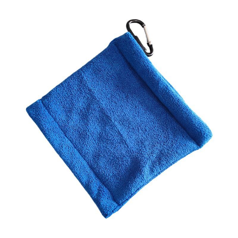 Microfiber Golf Ball Cleaning Towel with Hook Square Golf Ball and Club Cleaning Cloth Water Absorption Home Cleaning Towel