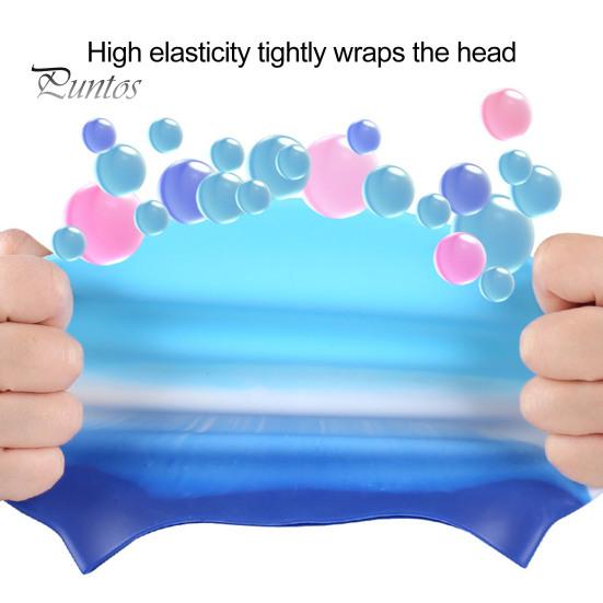 Unisex Adult Silicone Swim Cap Waterproof Swimming Pool Hat Non-slip Bathing Cap for Long Short Hair To Keep Hair Dry