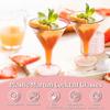 50Pcs Plastic Champagne Glasses High Clarity Removable Wide Mouth High Footed Cups Party Wine Glass for Martini Cocktail Dessert