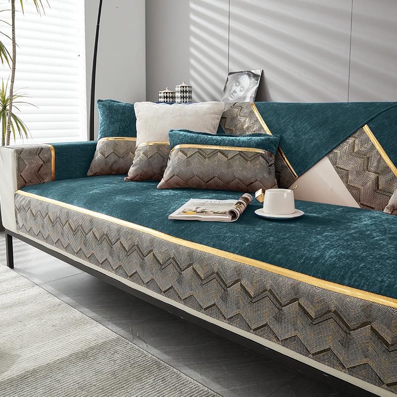 Nordic Chenille Sofa Cover Luxury Four Seasons Universal Anti-slip Sofa Cushion Home Living Room Decoration Sofa Towel Slipcover
