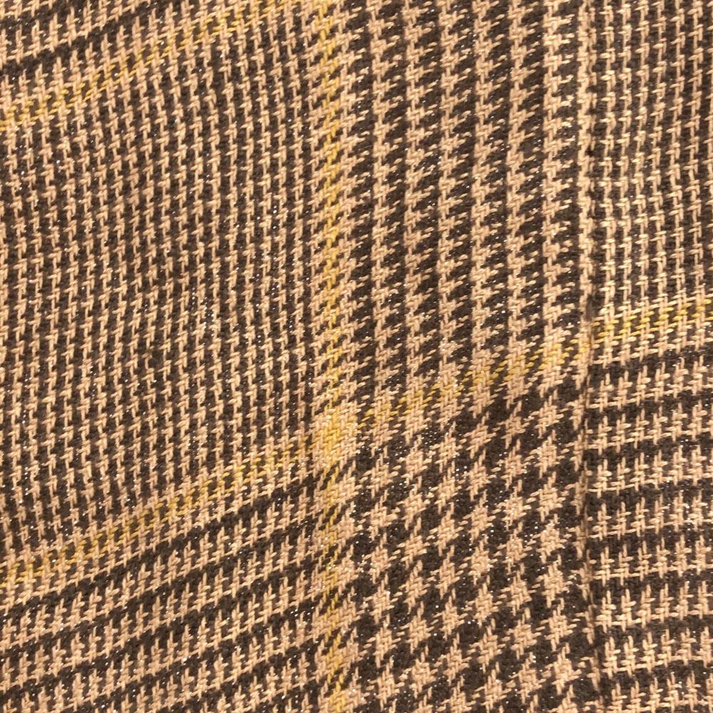 TROVE Made In Japan Glen Check Linen Gown Coat 2 Brown Men's Used