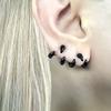 Vintage Punk Gold Color Snake Shaped Stud Earrings For Women Men Gothic Hip Hop Animal Piercing Earrings Jewelry Accessories