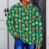 Men's Neck Christmas Print Knit Sweater for Fall and Winter