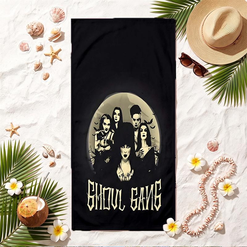 Dark Gothic Soft Beach Towel Stylish Beach Pool Towel for Summer Seaside Vacation Travel