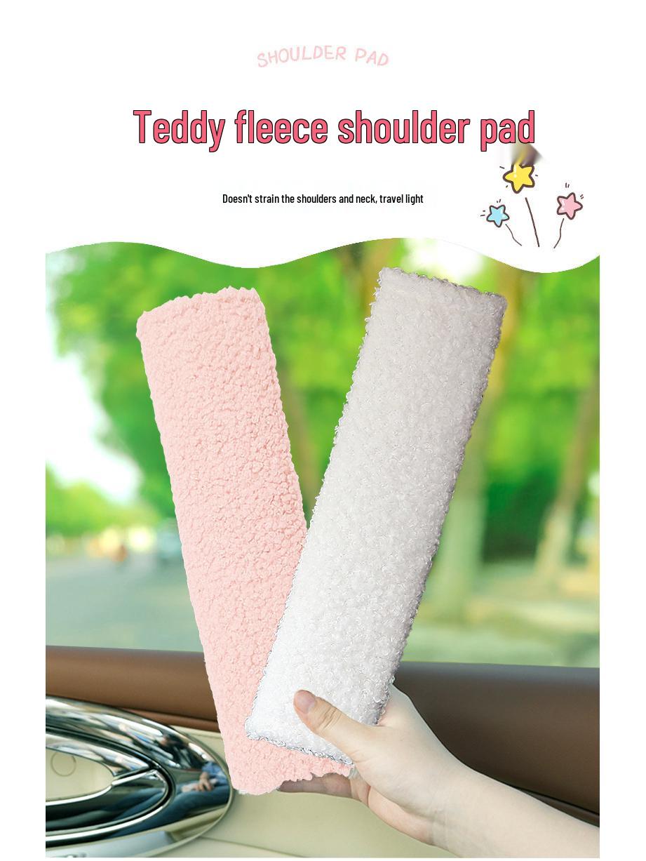

Newcomer Discount: Cute Cartoon Teddy Fleece Women s Car Seat Belt and Shoulder Pad Set