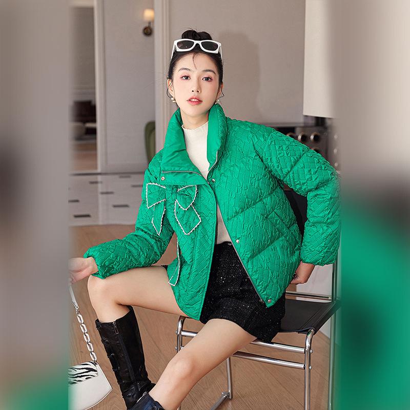 

Winter new cotton-padded clothes women s short fashion cotton-padded clothes versatile stand-up collar cotton-padded jacket casual loose coat 2XL