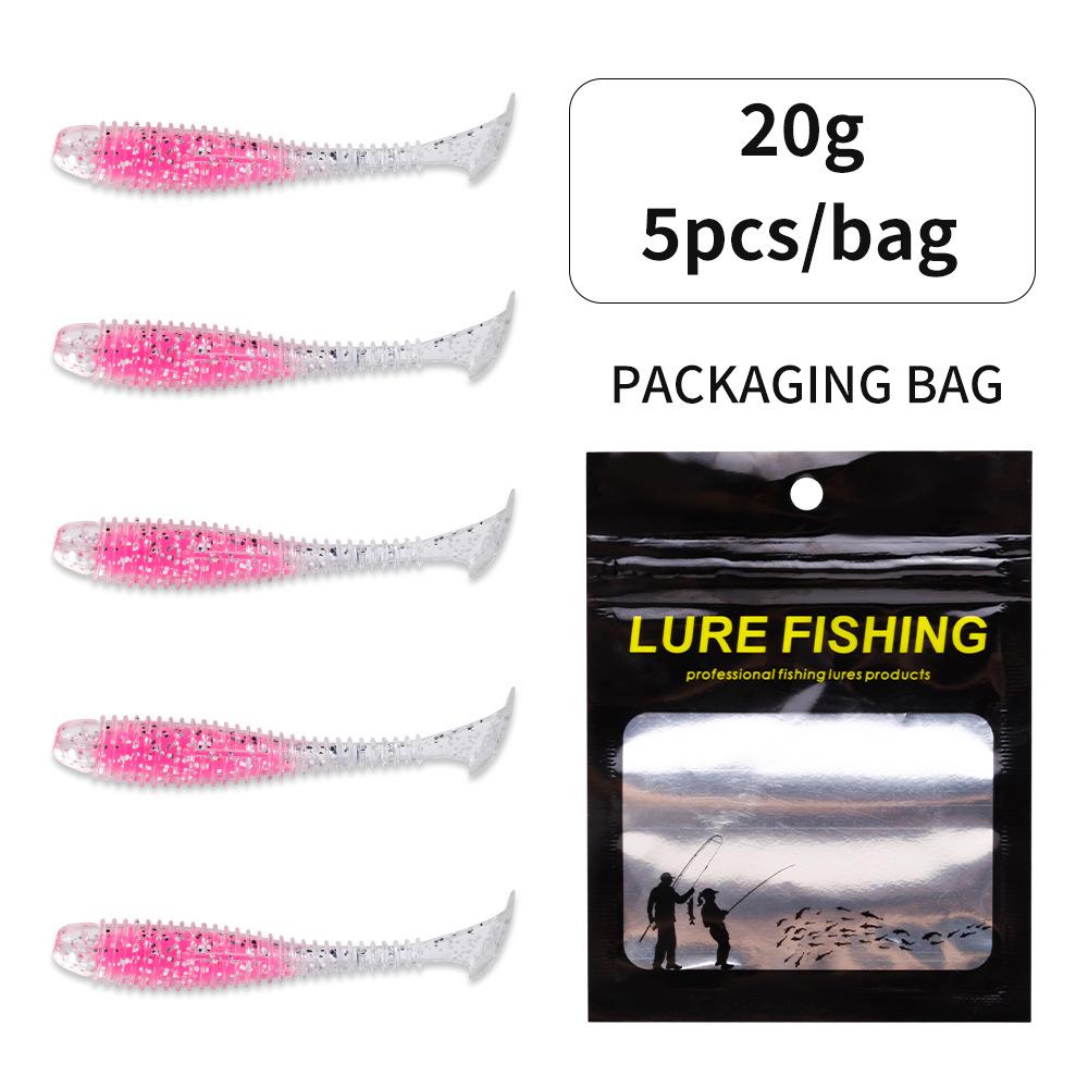 

Lure Bait Texas Rig Bass Crappie Special Colorful Jig Head Hook ThreadedTSlow-Sinking Soft Worm