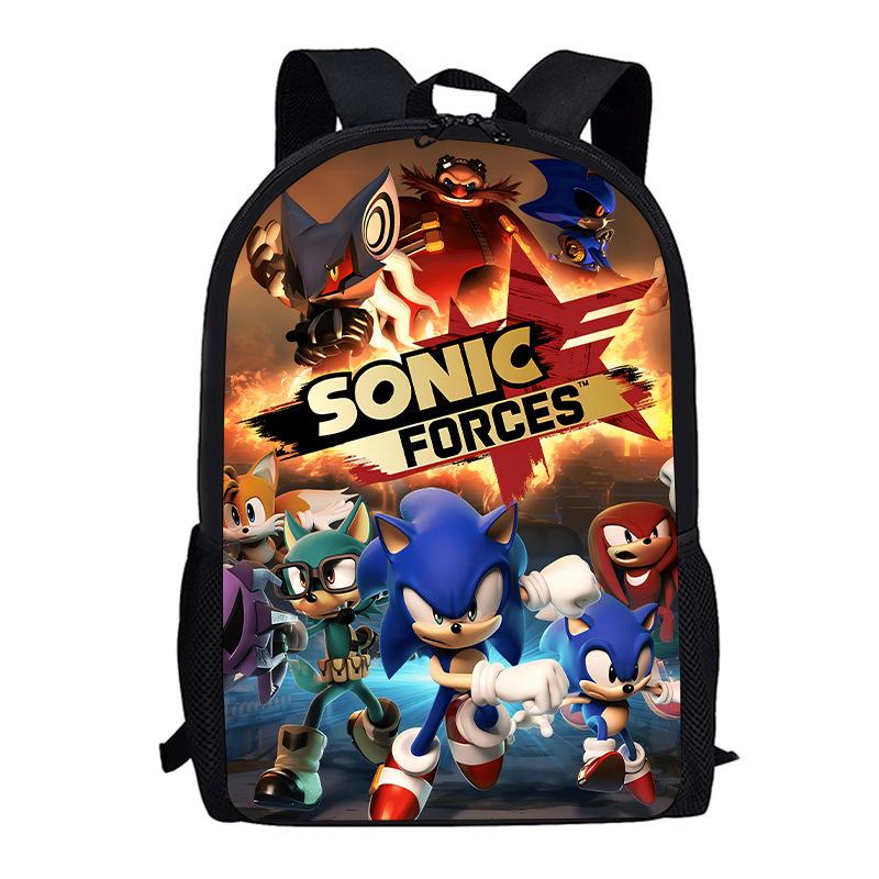 Sonic Kid, Elementary School Bag Children, Animation Cartoon Backpack