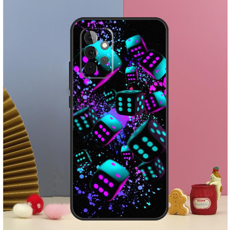 Dices Poker Casino Case For Samsung Galaxy A52 A72 A13 A33 A53 A14 A24 A34 A54 A15 A25 A51 A71 A12 A32 Cover
