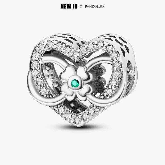 2024 Original New In Fairy Tale Town Series Round Heart Shaped Beads FitNew Bracelet 925 Silver Women Bead DIY Jewelry Gift