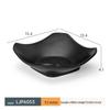 Black Melamine Dipping & Snack Dish with 2-3 Compartments