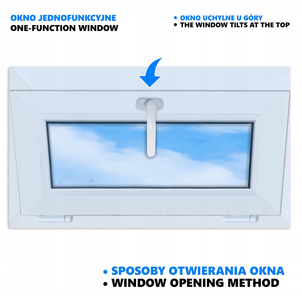 Okno Zlatý dub PVC výklopné 70x40cm, Nové 700x400 mm dvoudílné výklopné