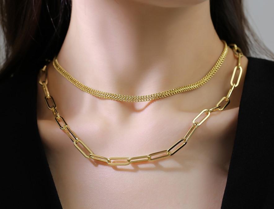 

Трендовая и холодная ветровая многослойная цепь, темпераментная змеиная кость, сексуальное колье