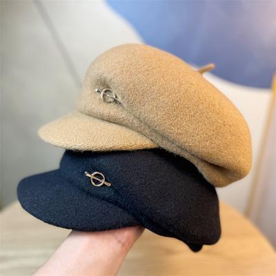 Vintage britská čepice baret Podzim a zima Nový ležérní malířský baret