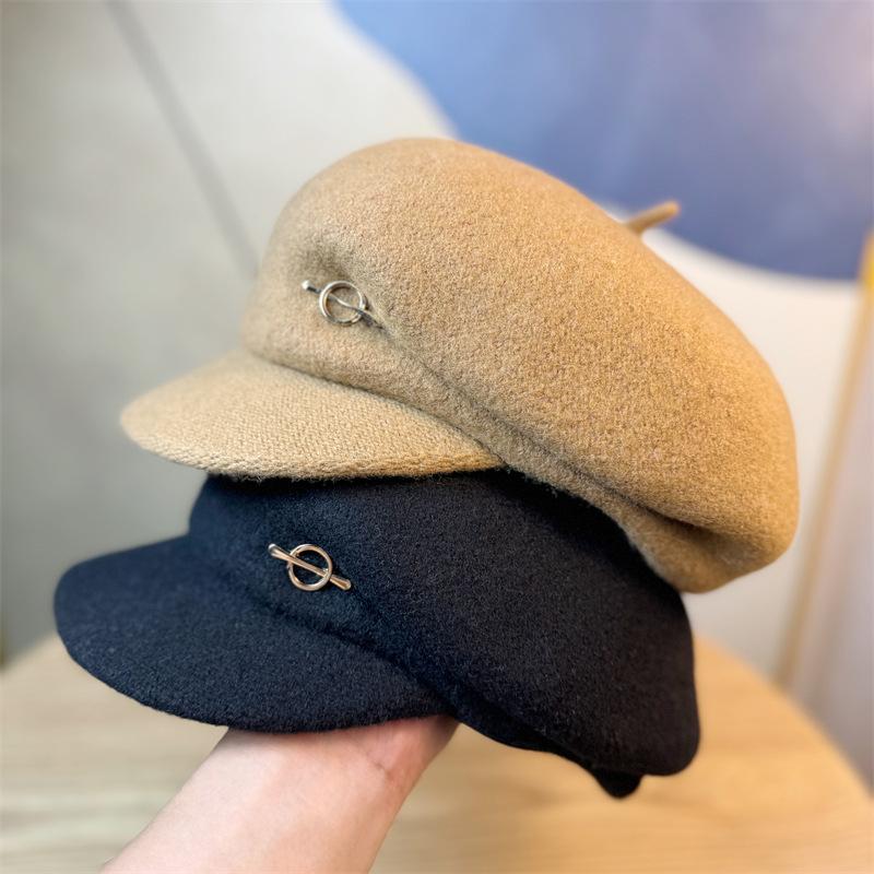 Vintage Britisk Caps Beret Høst og Vinter Ny Casual Malerberet