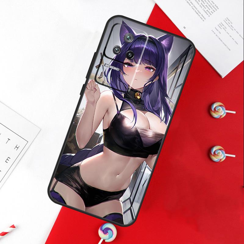 Genshin Raiden Shogun Sexy Cover For Xiaomi 13T 11T 12T 14T Pro 13 14 15 Ultra POCO X7 Pro X3 X5 X6 F5 F6 M6 Pro Case
