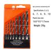 8-Piece High Carbon Steel Three-Point Woodworking Drill Bits Set (3-10mm) for Hand Drilling Wood Boards