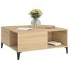 Vidaxl Stolik Kawowy, Dąb Sonoma 80X80X36,5 Cm Materiał Drewnopochodny