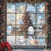 9 PCS/Set Of Christmas Electrostatic Glass Window Stickers Home Decoration Stickers Merry Christmas Scene Decoration Stickers