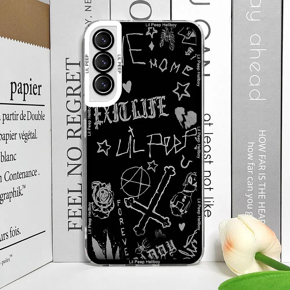 Rapper Lil Peep Hellboy Love Phone Case for Samsung Galaxy S21 S23 S24 S25 Ultra Plus FE Clear Soft Cover for Samsung S22 Fundas