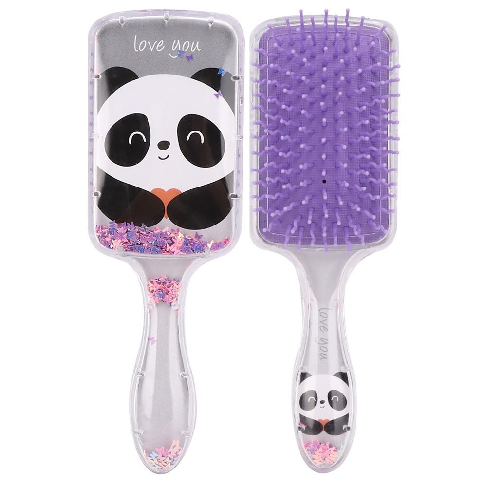Sequins Decoration Massage Comb Cartoon Children Hair Comb Detangling Comb  Daily Hair Care серый