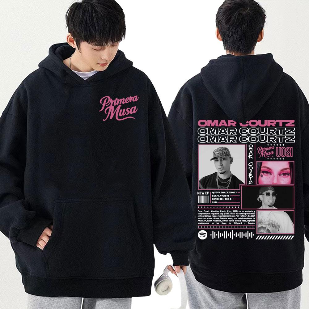 Omar Courtz Primera Musa Album Tour Merch Hoodie 2025 Fall/Winter Men's Women's Cotton Fashion Hip Hop Vintage Hoodie