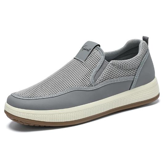 

Мужские летние сетчатые дышащие повседневные лоферы удобные, с мягкой подошвой легкие и не утомляющие одинарные туфли M177 44 серый