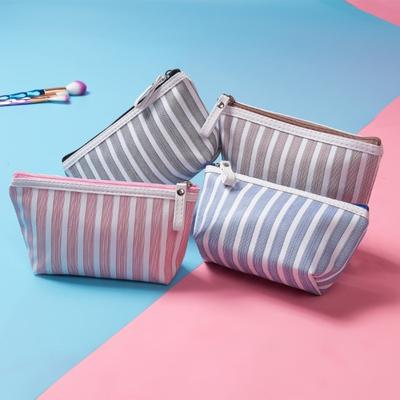 2025 Fresh Striped Makeup Bag Portable Travel Washroom Storage Bag Mini Waterproof Handbag for Women Hz485