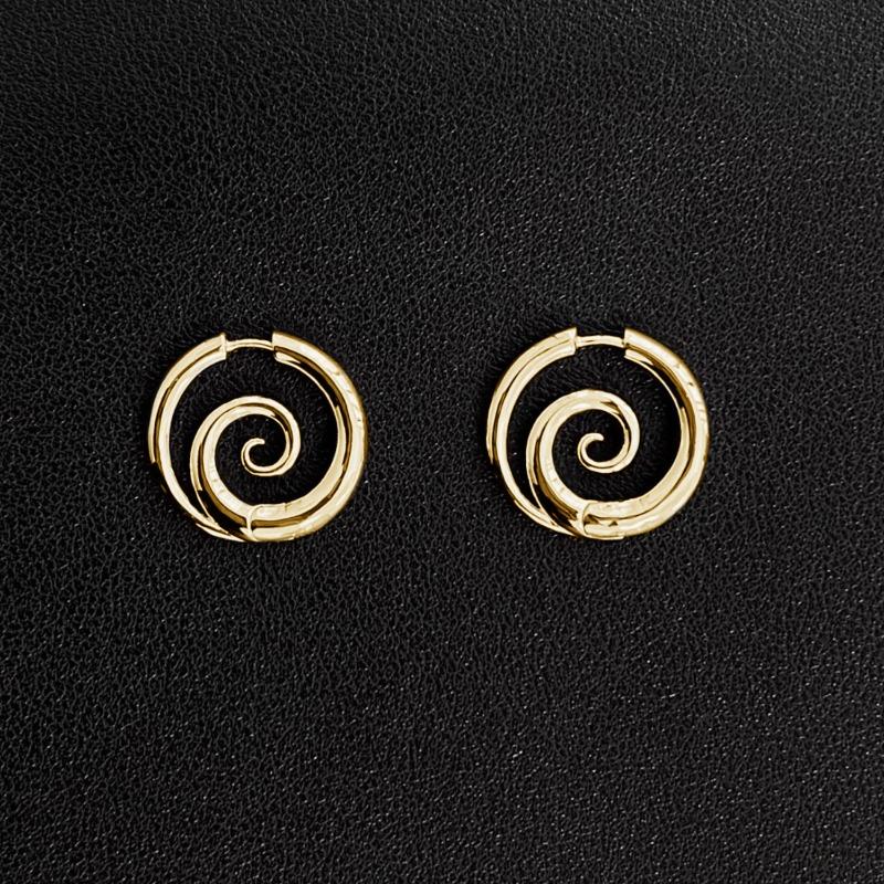 Minimalist Smooth Spiral Hoop Earrings in The Shape of A Snail, Stylish Ear Accessories