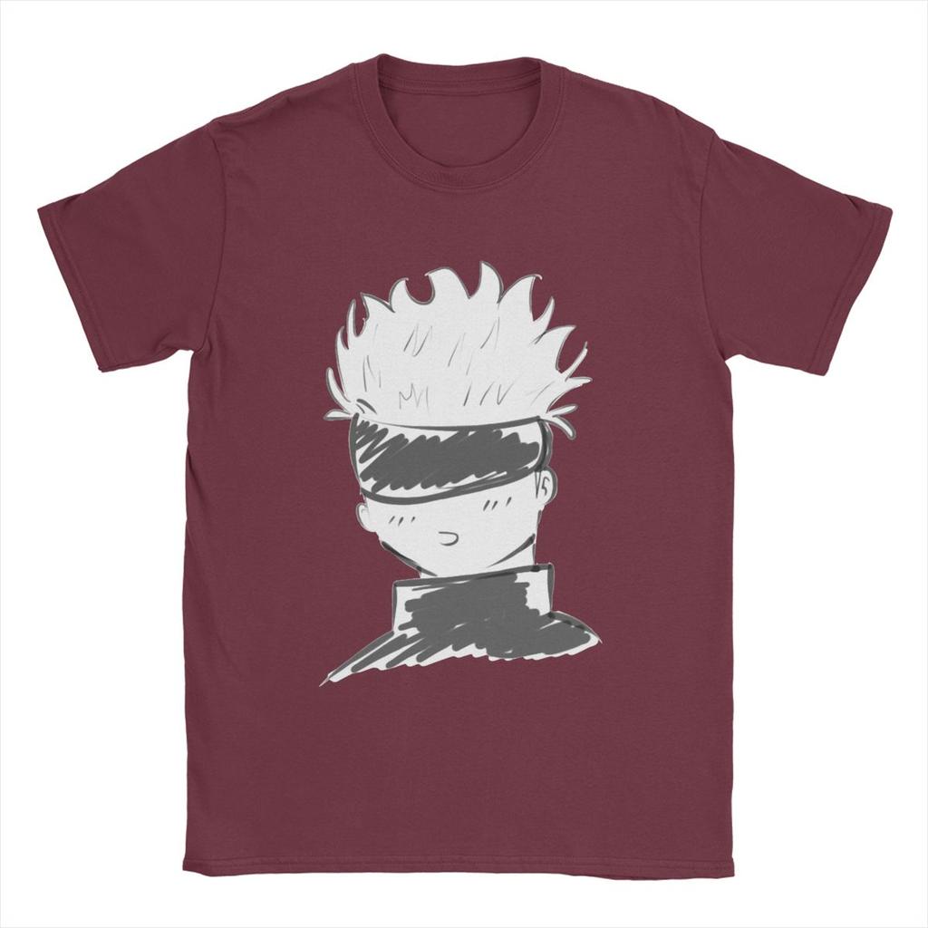 Funny Gojo Satoru T-Shirts for Men Round Neck 100% Cotton T Shirts JJK Anime Short Sleeve Tee Shirt 5XL Tops
