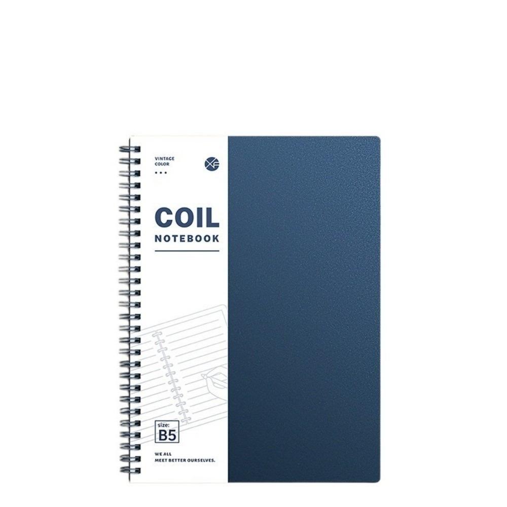A5/B5 Spiral Notebook 120 Cream Pages Thicken Pocket Notebooks Lay-Flat Binding with Ring Binders Coil Notebook