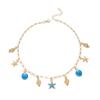 New seaside resort style summer beach starfish and shell pendant necklace with a fashionable design