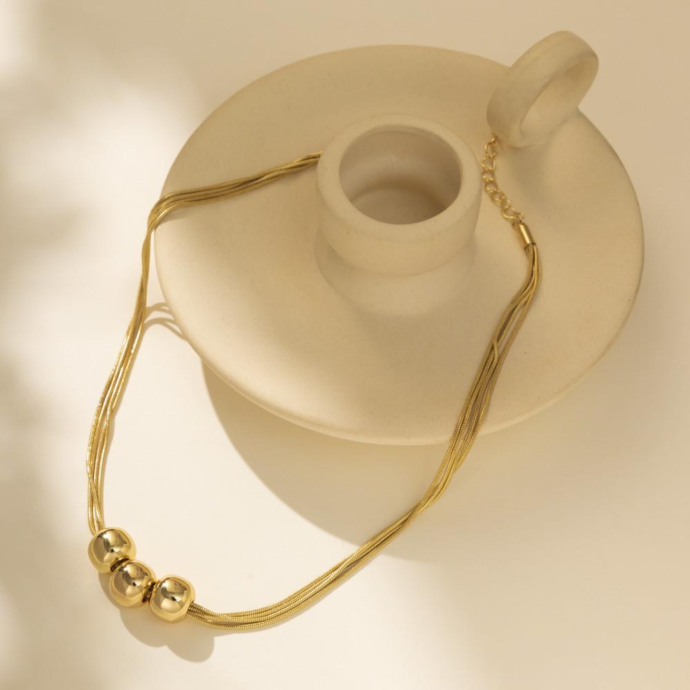 

Gold Fashionable Geometric Jewelry Necklace For Women With Versatile Chain Style Perfect For Street Style And Casual Wear