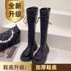 Lace-up boots women's new platform knight boots in autumn and winter 2025, but knee-high boots, slim boots