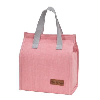 VECELO Lunch Bag 22.5*13*25.5cm 7L Cold Insulation Insulation Insulated Aluminum Cotton Durable Velcro Type Stainless Commuting To School Pink