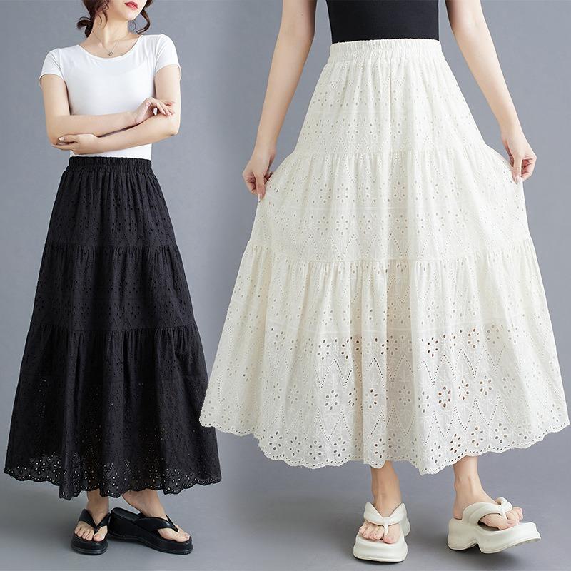 Women's Summer Openwork Embroidered Skirt