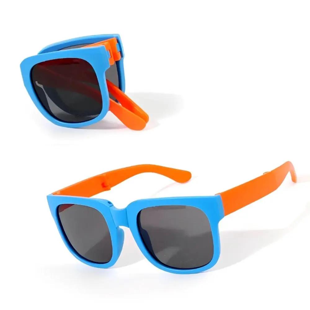 Square Frame Kids Sunglasses Fashion Uv 400 Outdoor Foldable Sunglasses Children Eyewear For Toddler Boys And Girls