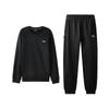 Li Ning Fashion Hoodless Pullover Round Neck Fleece Warm Long Sleeve Top Comfortable Long Pants Sweatshirt Set Men Sets AWDVH05-1+AKLVC99-1