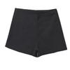 Petite Black High-Waisted Hip-Hugging Hot Pants for Slim, Tall Look – Women's Summer Outerwear Shorts