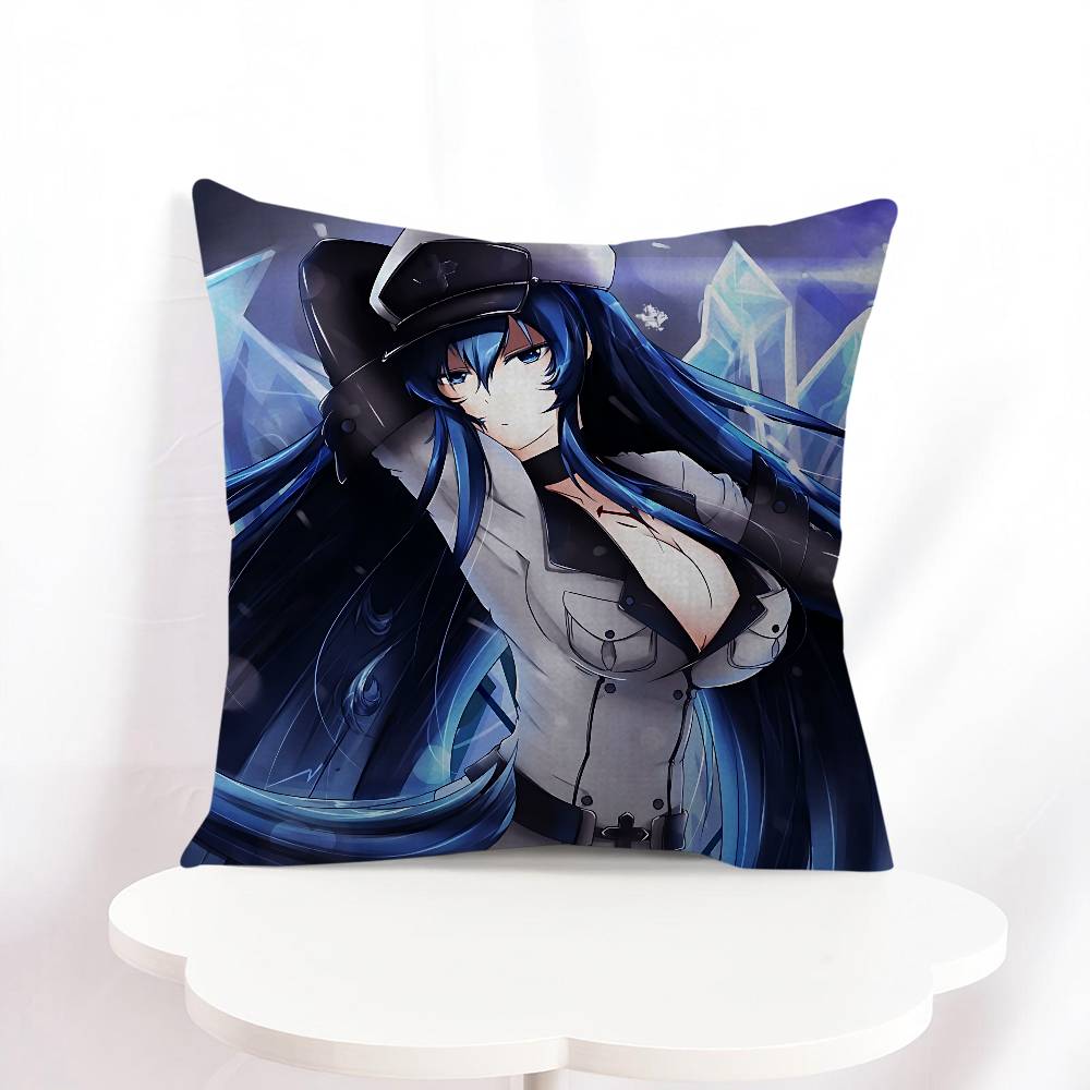 Esdeath Anime Cushion Cover Pillowcase Upholstery Sofa Throw Pillow Home Decor Pillowcas