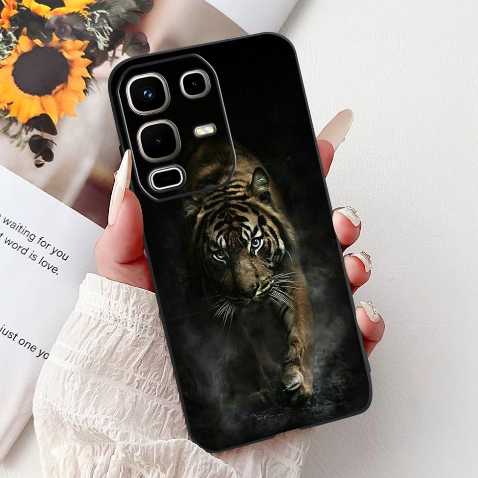 Per Infinix Note 50s X6870 Cover Posteriore Per Infinix Note 50s 5G Custodia Silicone Moda Lusso Fiori Gatto Carino Dipinto Divertente Paraurti