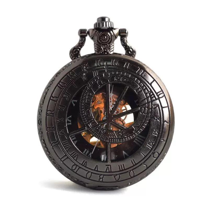 Vintage Double-Lid Polished White Metal Mechanical Pocket Watch - Glossy Student Gift & Commemorative
