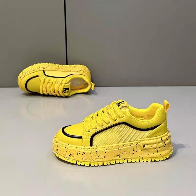 Thick baseplate shoes men's new side mesh casual shoes fashion versatile board shoes viral trends sports shoes bread shoes