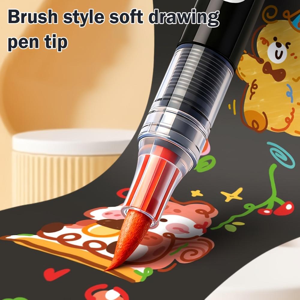 24 Colors Acrylic Paint Pens Liquid Brush Markers Set For Rock Ceramic Glass Painting