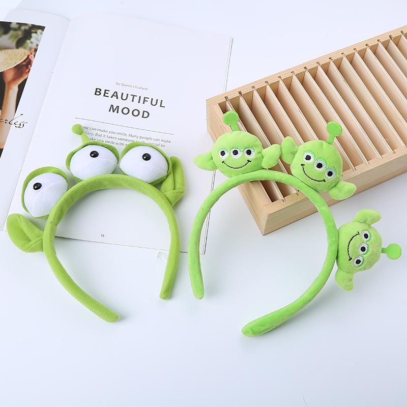 Pixar Toy Story Alien Plush Headband Anime Figure Cosplay Alien Hair Accessories Hair Hoop Hairband Cartoon Children Gift